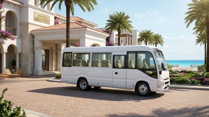 Toyota Coaster 21 Seater Rental with Driver from Cairo to North