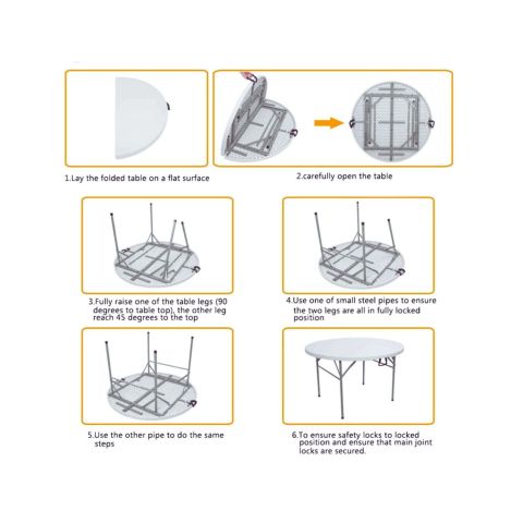 طاولة SunBoat قابلة للطي ومحمولة 120 سم - متعددة الاستخدامات 4