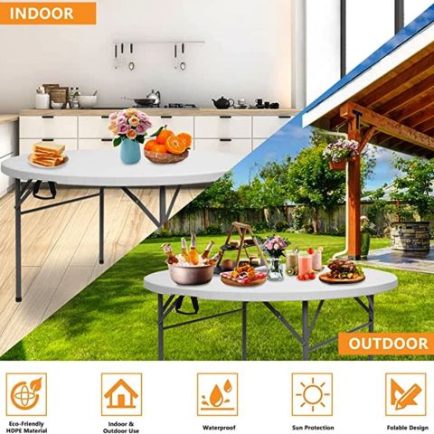 طاولة SunBoat قابلة للطي ومحمولة 120 سم - متعددة الاستخدامات 6