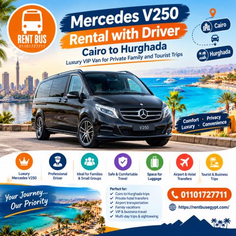 Mercedes V250 Rental with Driver in Cairo to Hurghada 