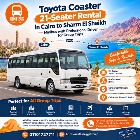 Toyota Coaster 21-Seater Rental in Cairo to Sharm El Sheikh 