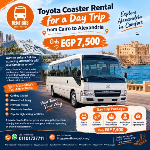 Toyota Coaster Daily Rental from Cairo to Alexandria