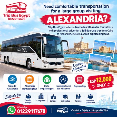 Mercedes 50-Seater Bus with Driver – Alexandria Day Use,