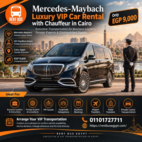  Mercedes-Maybach Luxury VIP Car Rental with Chauffeur in Cairo –