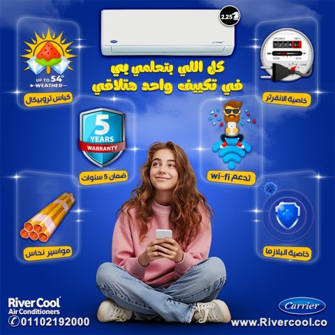 تكييف 3 حصان بارد ساخن كاريير انفرتر 