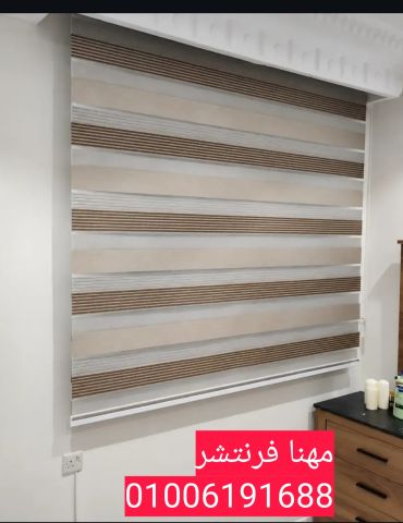 ستائر شرائح مكاتب ستائر رول شفاف ومعتم ماكينة يدوى  3