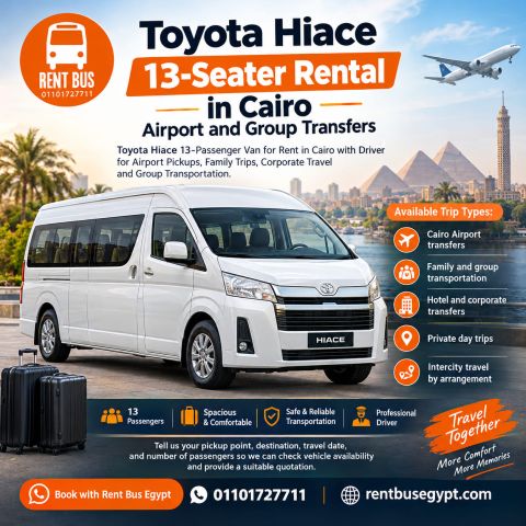 Toyota Hiace 13-Seater Rental in Cairo