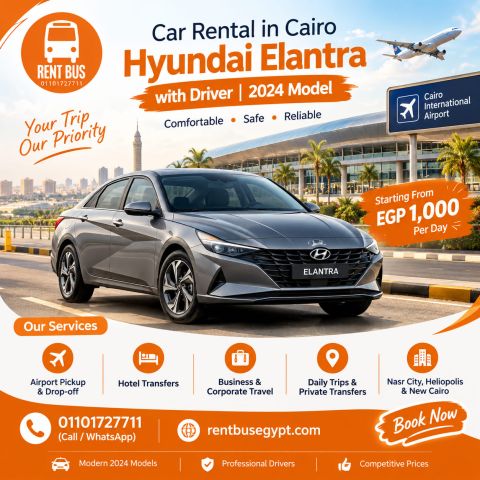 Cheap Car Rental in Cairo – Hyundai Elantra with Driver