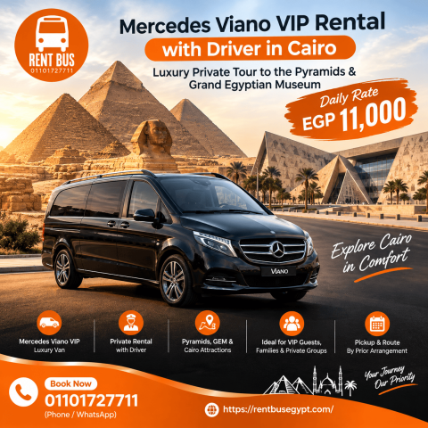 Mercedes Viano VIP Rental with Driver in Cairo | Luxury Private