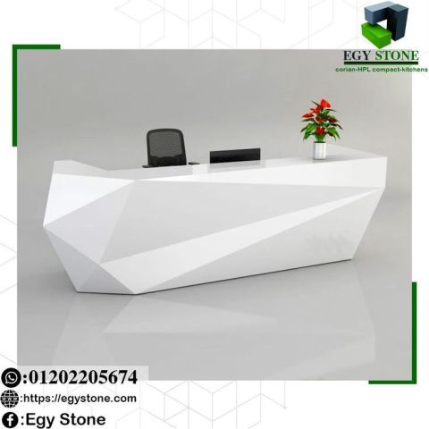 الوان و تصميمات عصرية لكاونترات الشركات و العيادات من ايجي ستون 2