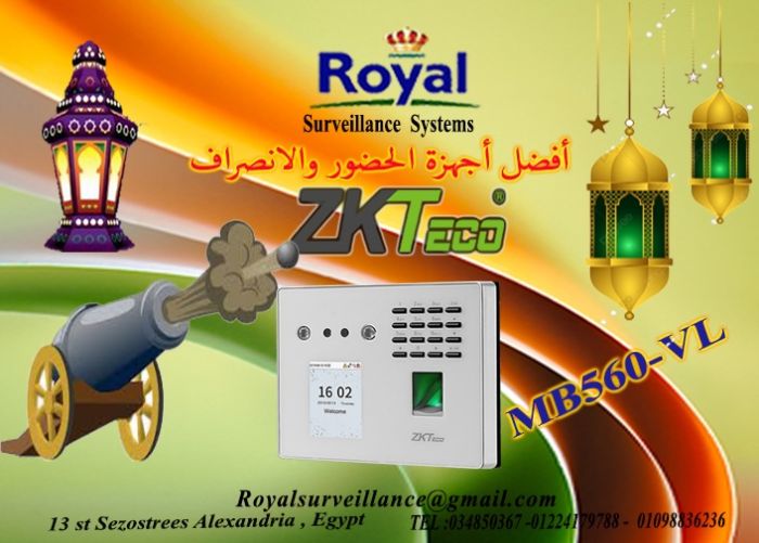عروض بمناسبة شهر رمضان الكريم  لجهاز حضور وانصراف ماركة ZK Teco  موديل MB560-VL