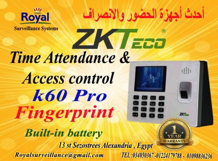جهاز حضور وانصراف ماركة ZK Teco  موديل K60 Pro