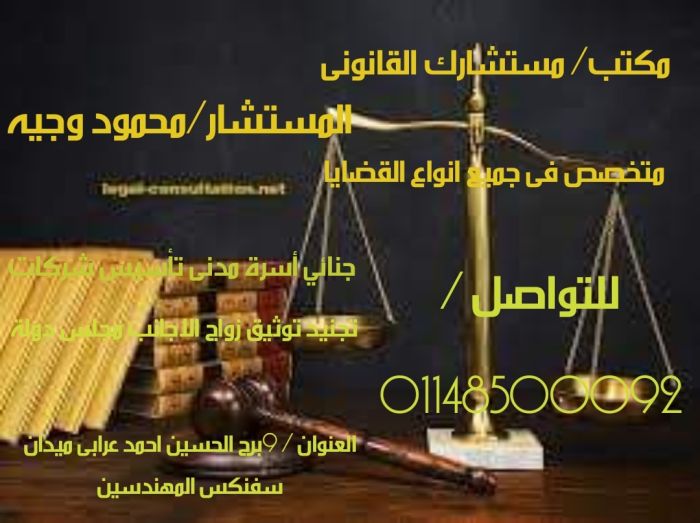 اشهر محام تاسيس شركات في مصر 1