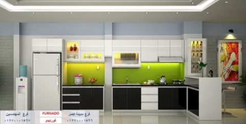 مطبخ اكريليك الوان / شركة فورنيدو اثاث - مطابخ - دريسنج 01270001597