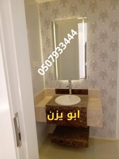   مغاسل رخام , ديكورات حمامات فاخرة  1