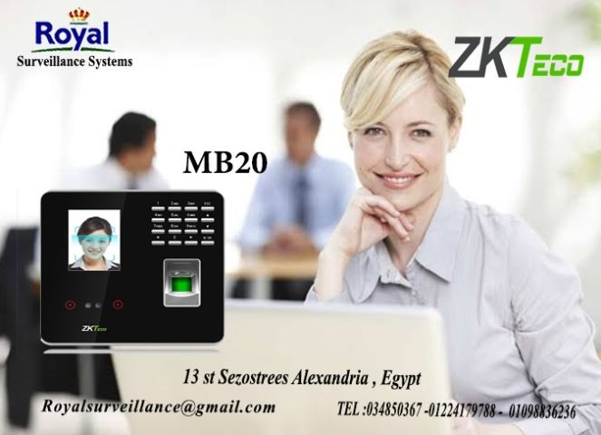 اجهزة حضور و انصراف بصمة وجه و اصبع في اسكندرية ZKTECO MB20